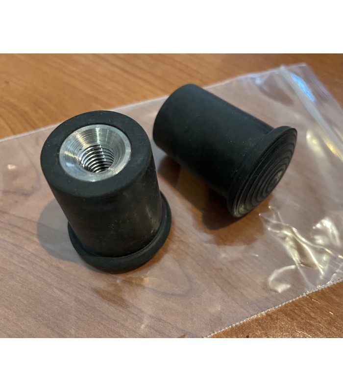 Taco de goma con rosca  de 8 mm. para pica - (Set 2 unidades)